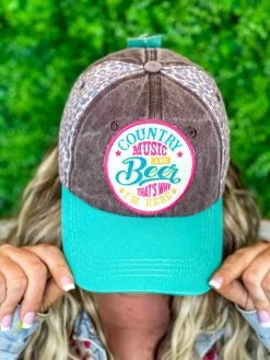 Southern Grace Country Music And Beer That's Why I'm Here Patch Hat