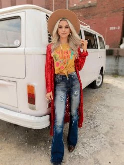 Dongguan Haohoo Clothing CO., Ltd Pre-Orders PREORDER The Royal Sequin Duster - Red