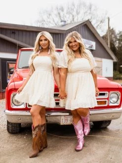 D & J Industries Co., LTD. Girl Next Door Ivory Dress New Arrivals