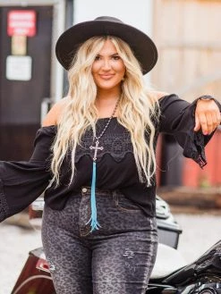 D & J Industries Lace Talk About It Top - Black 7 D & J Industries Lace Talk About It Top - Black