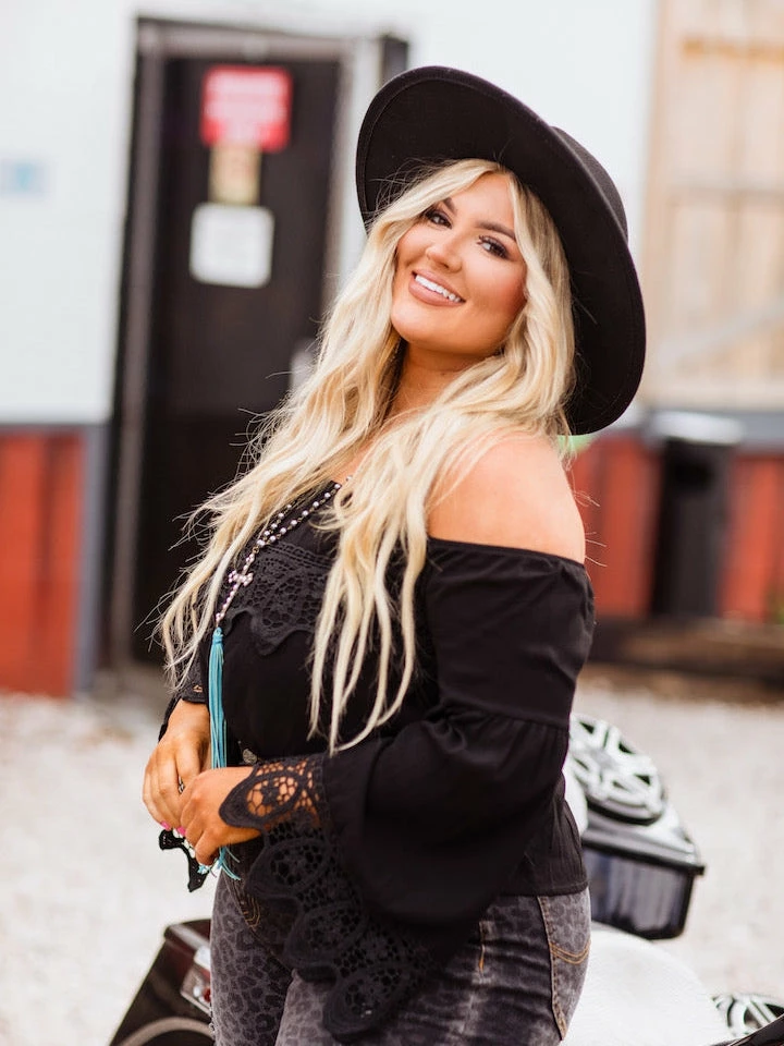 D & J Industries Lace Talk About It Top - Black 4 D & J Industries Lace Talk About It Top - Black