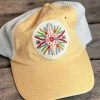 FayCo Circle Floral Yellow Hat 1 FayCo Circle Floral Yellow Hat