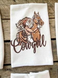 Miss Mud Pie Cowgirl Hand Towel Accessories