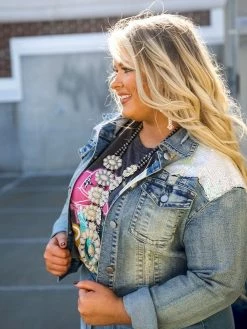 Dongguan Haohoo Clothing CO., Ltd The Jean Jacket - Light Sequin