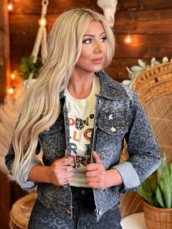 Dongguan Haohoo Clothing CO., Ltd The Jean Jacket - Leopard Vintage Black