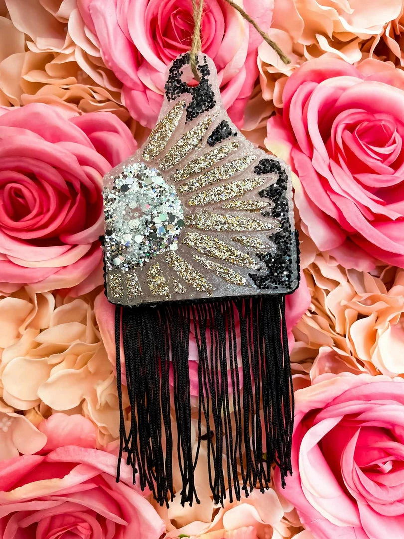 Southern Custom Designs Accessories Sparkly Cow Tag Freshie 3 Southern Custom Designs Accessories Sparkly Cow Tag Freshie