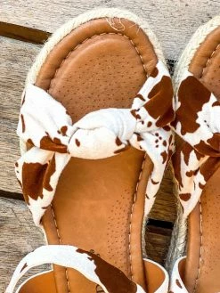 Olem Shoe Corporation Twisted Vibes Platform Sandal - Cow Print