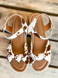 Olem Shoe Corporation Twisted Vibes Platform Sandal - Cow Print