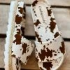 Olem Shoe Corporation Foxy Sandal Slides - Cow Print