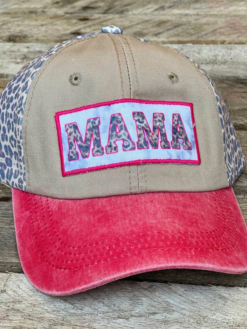 Southern Grace New Arrivals Leopard Mama Tie-Dye & Pink Patch Red Hat 3 Southern Grace New Arrivals Leopard Mama Tie-Dye & Pink Patch Red Hat