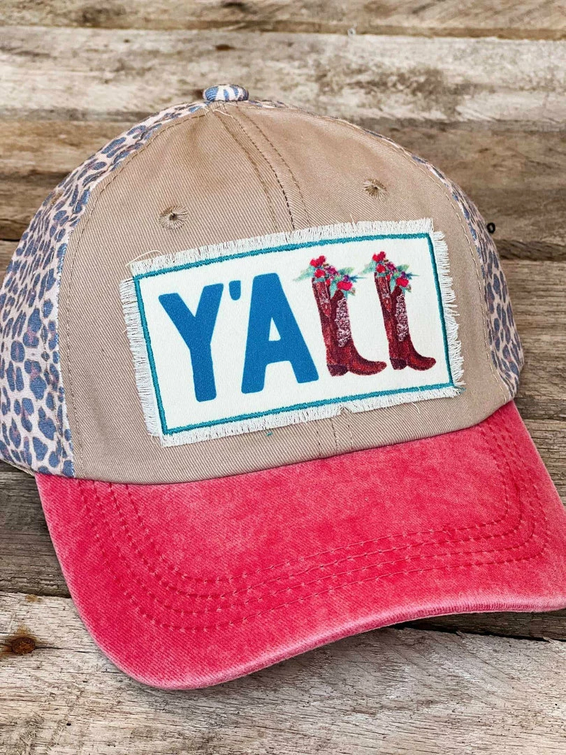 Southern Grace Y'all Boots Leopard And Red Hat 3 Southern Grace Y'all Boots Leopard And Red Hat