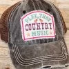 Southern Grace New Arrivals Play That Country Music Distressed Brown Mesh Hat 2 Southern Grace New Arrivals Play That Country Music Distressed Brown Mesh Hat
