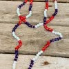 Southern Grace New Arrivals Double Wrapped Patriotic Beaded Necklace