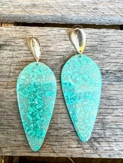 Southern Grace Mermaid Sparkle Tear Drop Earrings