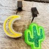 Southern Custom Designs Moon And Cactus Freshie Vent Clips