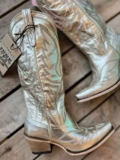 Lane Boots Nighthawk Boot By Lane - Champagne Metallic New Arrivals
