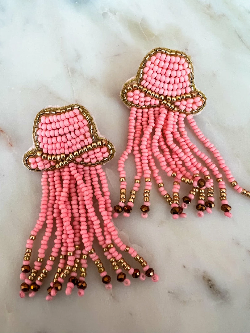 Treasure Jewels, Inc. Pink Fringe Beaded Earrings 3 Treasure Jewels, Inc. Pink Fringe Beaded Earrings