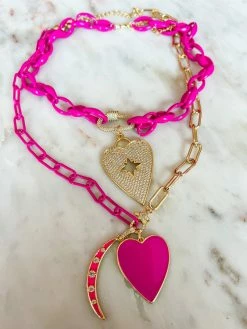 Treasure Jewels, Inc. Sweetheart Pink Moon Necklace