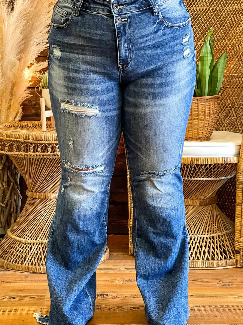 Special A High Rise Boot Cut Jeans - Medium Dark 3 Special A High Rise Boot Cut Jeans - Medium Dark