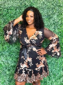 D & J Industries Co., LTD. Lacey Belle Dress — Wrap Dress In Black 8 D & J Industries Co., LTD. Lacey Belle Dress — Wrap Dress In Black