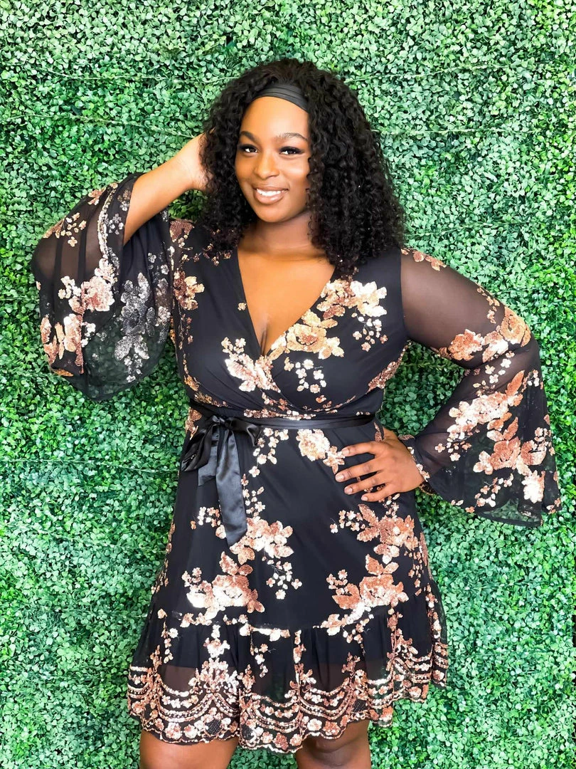 D & J Industries Co., LTD. Lacey Belle Dress — Wrap Dress In Black 4 D & J Industries Co., LTD. Lacey Belle Dress — Wrap Dress In Black