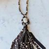 Your Fashion Wholesale Cow Hide Tassel Necklace - Black Accessories 2 Your Fashion Wholesale Cow Hide Tassel Necklace - Black Accessories