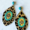Your Fashion Wholesale Summer Fever Collection Turquoise And Leopard Pendent Earrings 2 Your Fashion Wholesale Summer Fever Collection Turquoise And Leopard Pendent Earrings