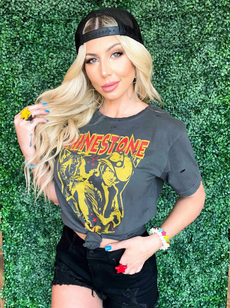 Country Deep Clothing Rhinestone Cowboy 80s Distressed Tee 4 Country Deep Clothing Rhinestone Cowboy 80s Distressed Tee