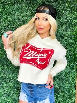Country Deep New Arrivals Mama Tried Cropped Hoodie