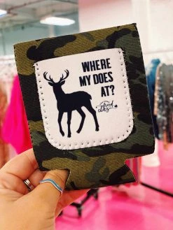 Luxe Apparel Where My Does At Koozie