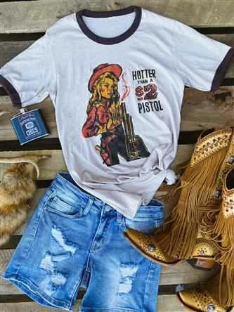 Bling-A-Gogo Pistol Tee By Bling-a-Go-Go 3 Bling-A-Gogo Pistol Tee By Bling-a-Go-Go