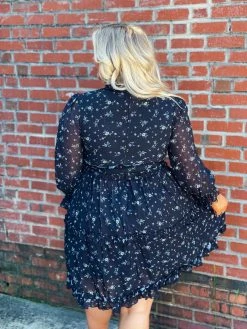 Southern Fried Chics Sale! Popping Lavender Dress - Black