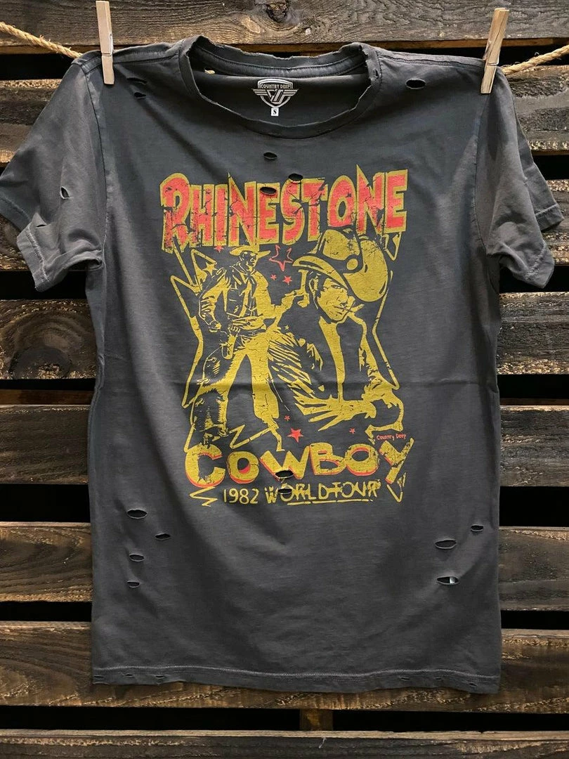 Country Deep Clothing Rhinestone Cowboy 80s Distressed Tee 6 Country Deep Clothing Rhinestone Cowboy 80s Distressed Tee