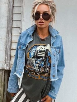 Country Deep Rollin Thunder Distressed Tee