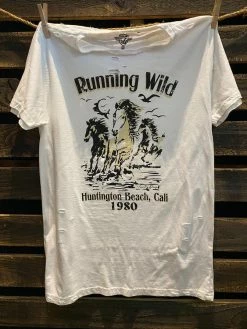 Country Deep Running Wild Distressed Tee Clothing