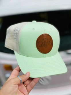 FayCo Accessories SFC Leather Patch Logo Hat - Mint