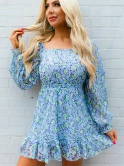 D & J Industies Co., LTD. All Squared Away Dress - Lavender Floral 9 D & J Industies Co., LTD. All Squared Away Dress - Lavender Floral