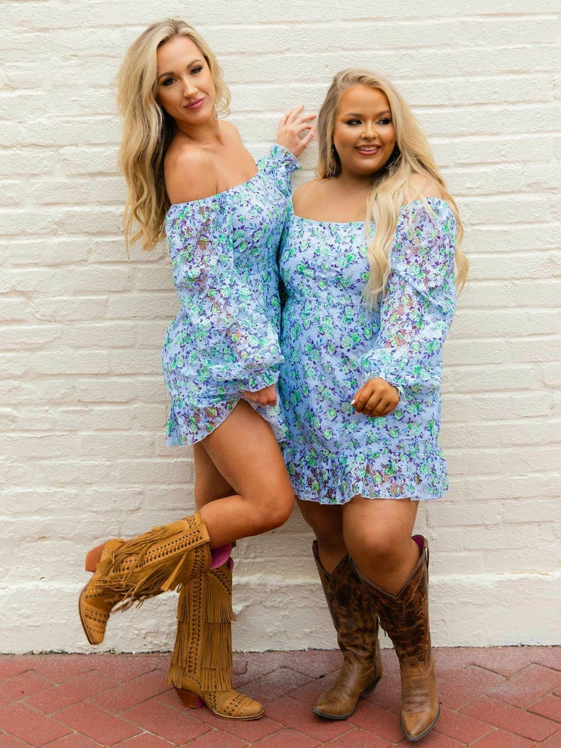 D & J Industies Co., LTD. All Squared Away Dress - Lavender Floral 6 D & J Industies Co., LTD. All Squared Away Dress - Lavender Floral