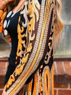 Dongguan Haohoo Clothing CO., Ltd Pre-Orders PREORDER The Royal Sequin Duster - Orange And Gold 9 Dongguan Haohoo Clothing CO., Ltd Pre-Orders PREORDER The Royal Sequin Duster - Orange And Gold