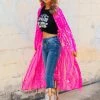 Dongguan Haohoo Clothing CO., Ltd PREORDER The Royal Sequin Duster - Hot Pink