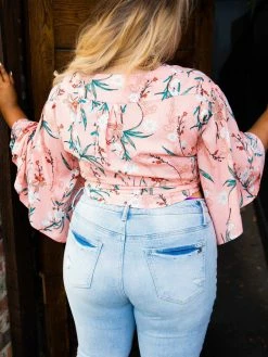 D & J Industies Co., LTD. PREORDER Picture This Pink Floral Crop Top Pre-Orders