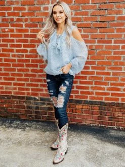 D & J Industries Tops She's Somethin' Top - Blue