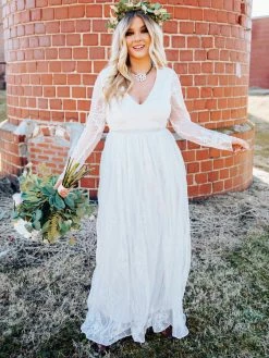 D & J Industries Speechless Dress -Long Sleeve White Dress Bridal 13 D & J Industries Speechless Dress -Long Sleeve White Dress Bridal