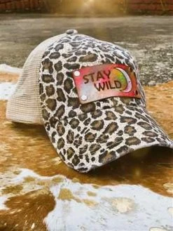 Country Rogue Hats Stay Wild - Leopard Ball Cap