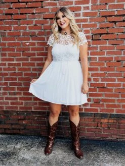 D & J Industries Sale! Summer Nights Dress - White