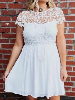 D & J Industries Sale! Summer Nights Dress - White