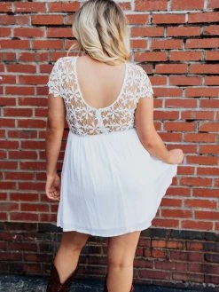 D & J Industries Sale! Summer Nights Dress - White