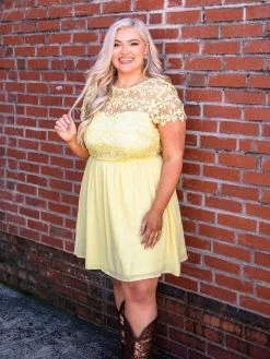 D & J Industries Summer Nights Dress - Yellow