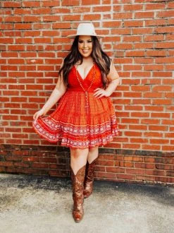 Dongguan Haohoo Clothing CO., Ltd Sale! Sunshine And Summertime Dress - Red