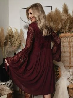 D & J Industries The Delilah Bohemian Dress - Purple